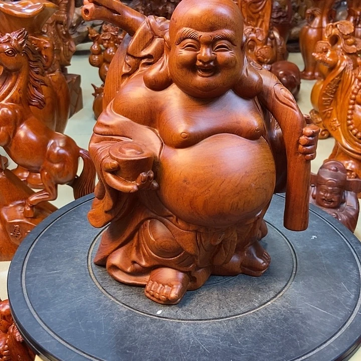 小巴花梨木弥勒佛30 公分