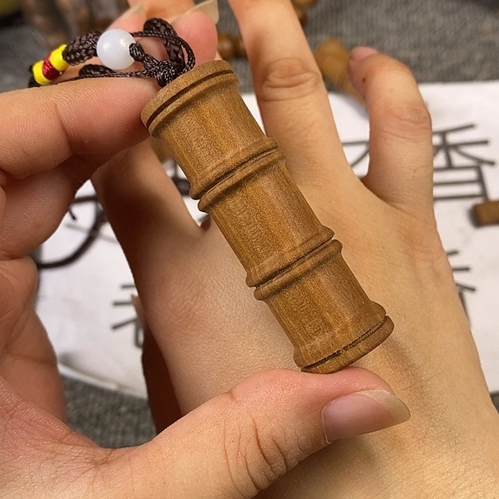 檀香木手串/手链老山檀香雕刻竹节手把件