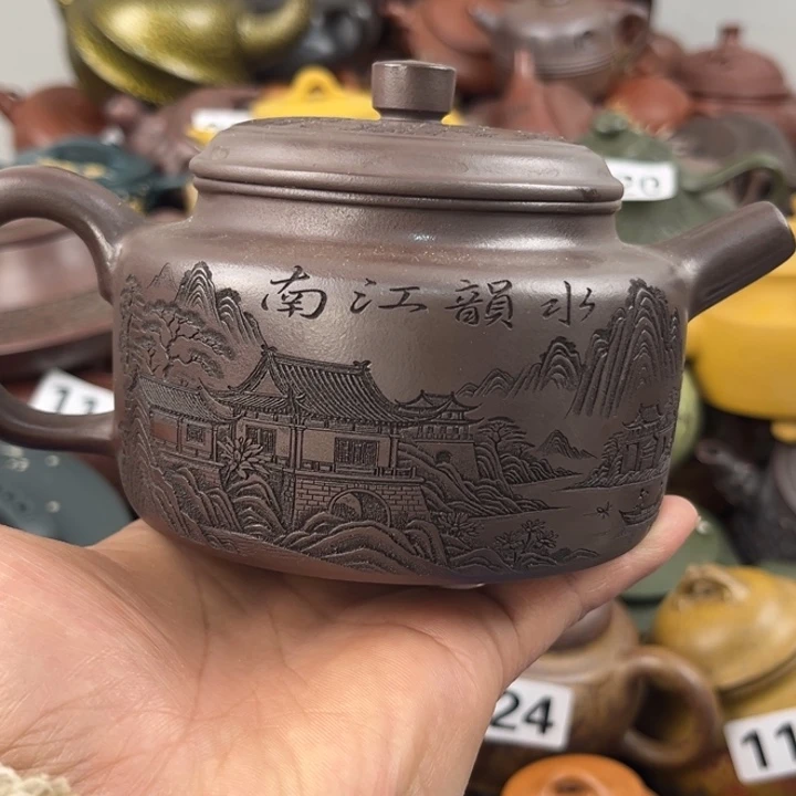 紫砂茶壶内口跳砂