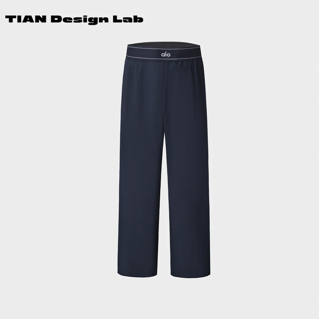 Tian design lab运动速干裤运动瑜伽休闲显瘦潮流拖地裤阔腿裤