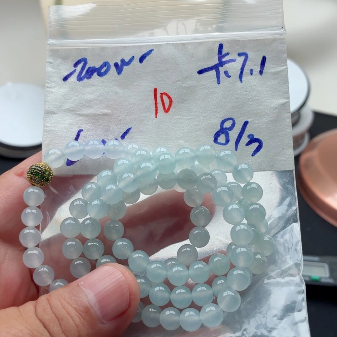 定制翡翠未镶嵌翡翠珠链