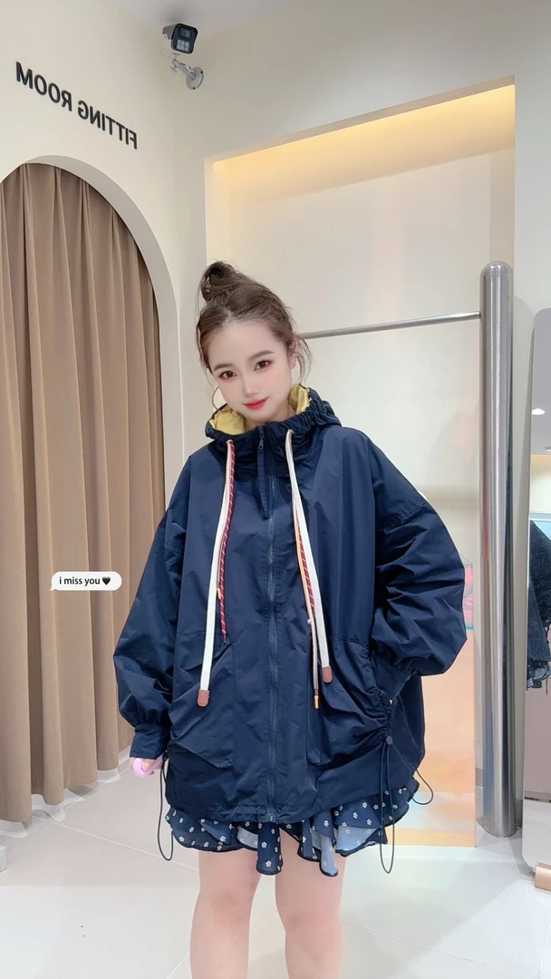 【云端漫步】大观欧货飘带设计感简约纯色休闲时尚大方外套范加厚范