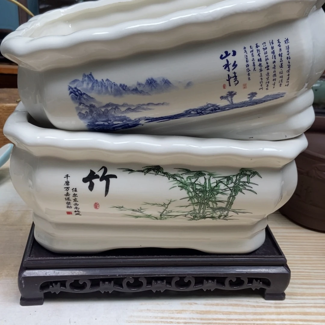 瓷片陶瓷花盆陶瓷艺术