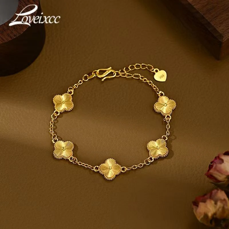 合金手链 时尚高级感手链幸运四叶草手链