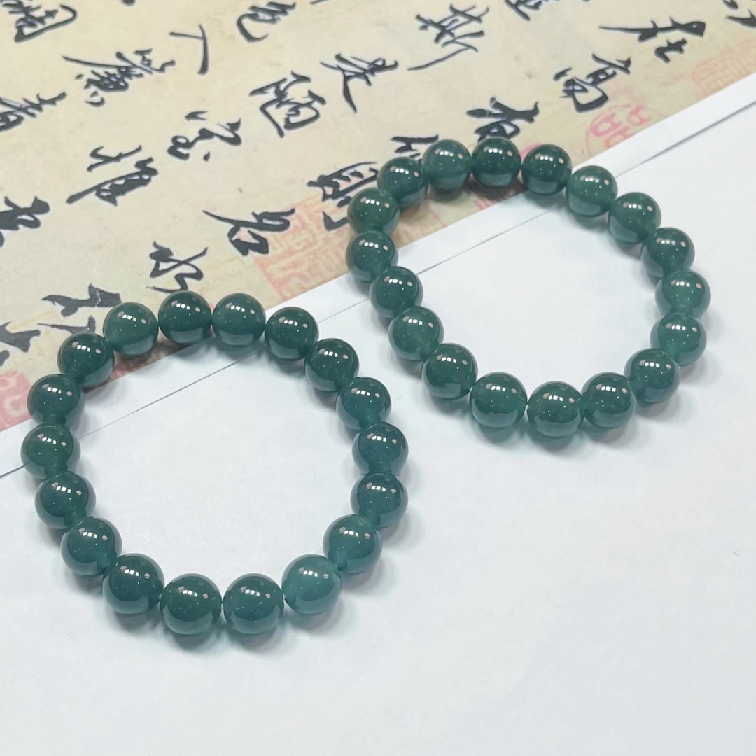 【小宝珠宝】14 T18314-翡翠单圈手串-多样性发其一-11.5mm