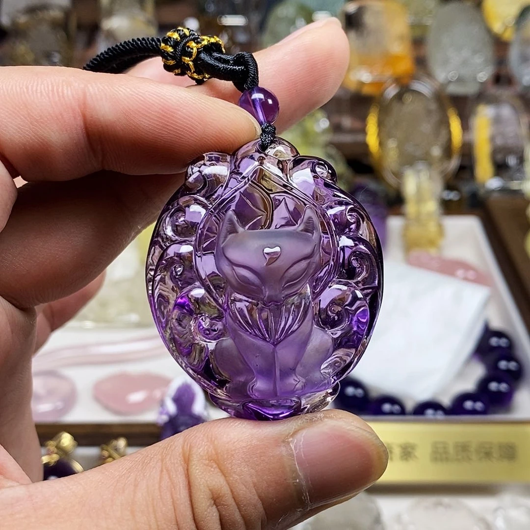 代***柔未镶嵌颈饰水晶天然水晶吊坠