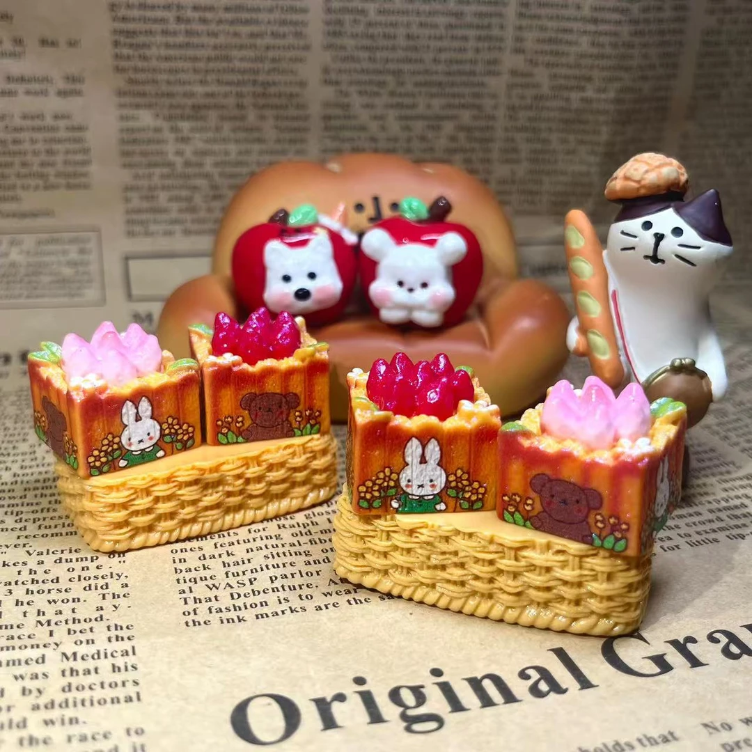 航航妈定制【米菲兔花园草莓蛋糕】diy食玩，创意diy饰品配饰