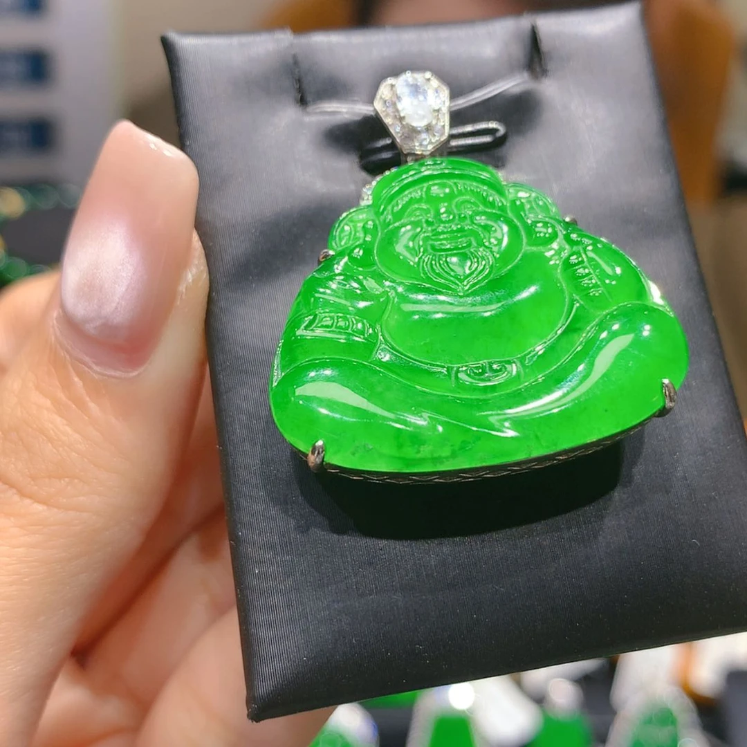 【闪购商品】颈饰银S925镶嵌翡翠6柒姐