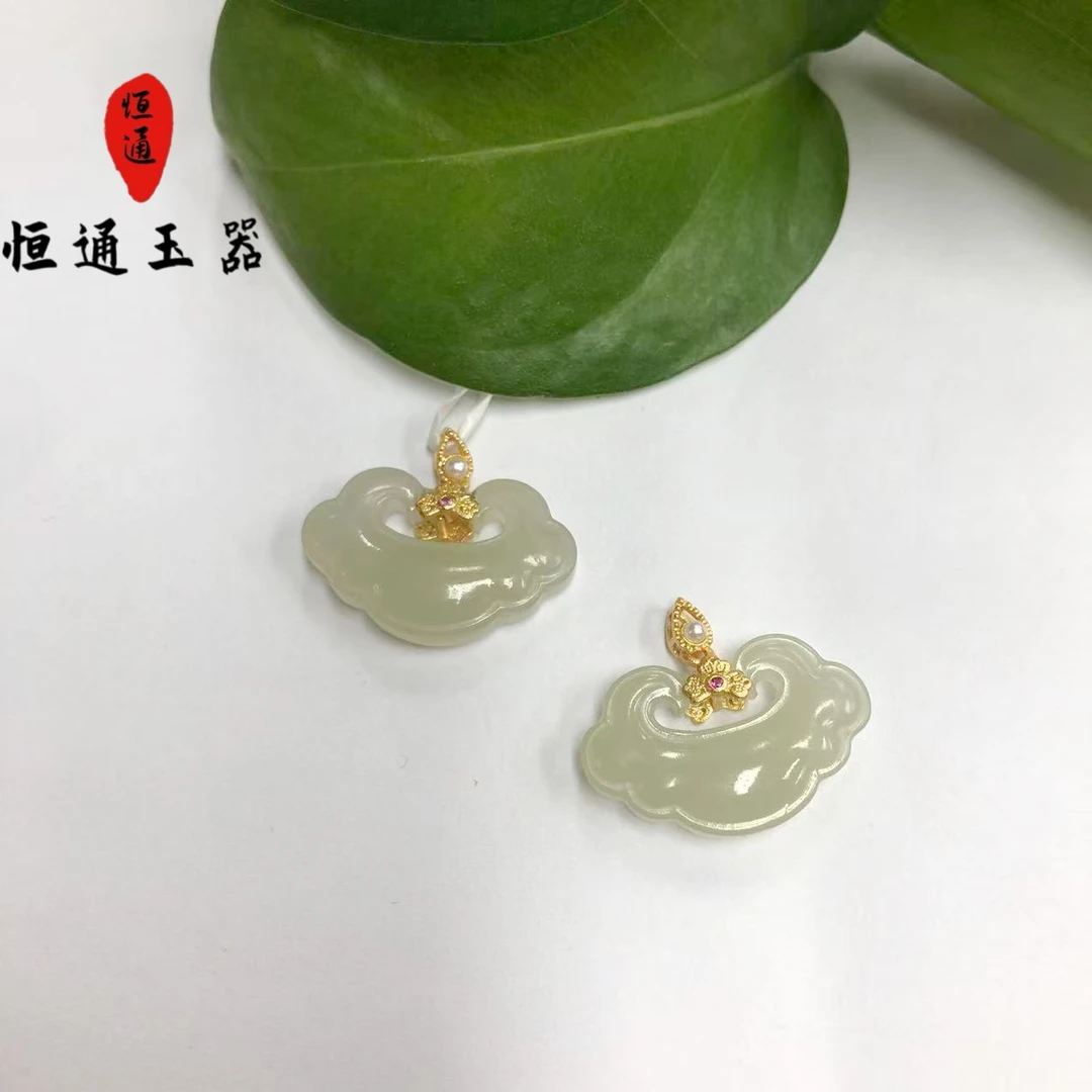 和田玉如意锁多样性发一规格约12*21*5mm-1-58