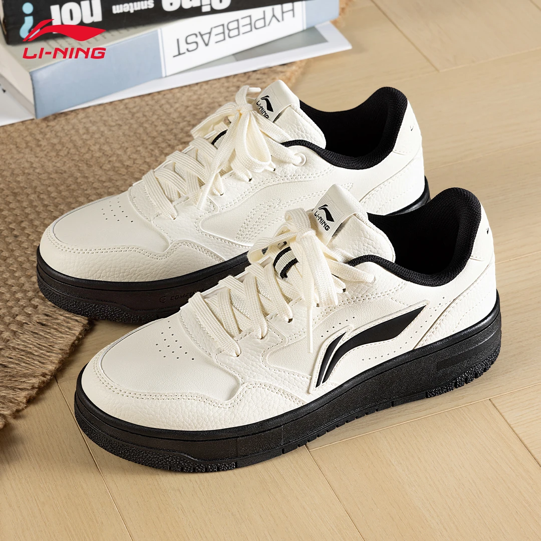 李宁天迹SOFT板鞋女鞋2025秋季新款黑白经典小白鞋轻便运动休闲鞋