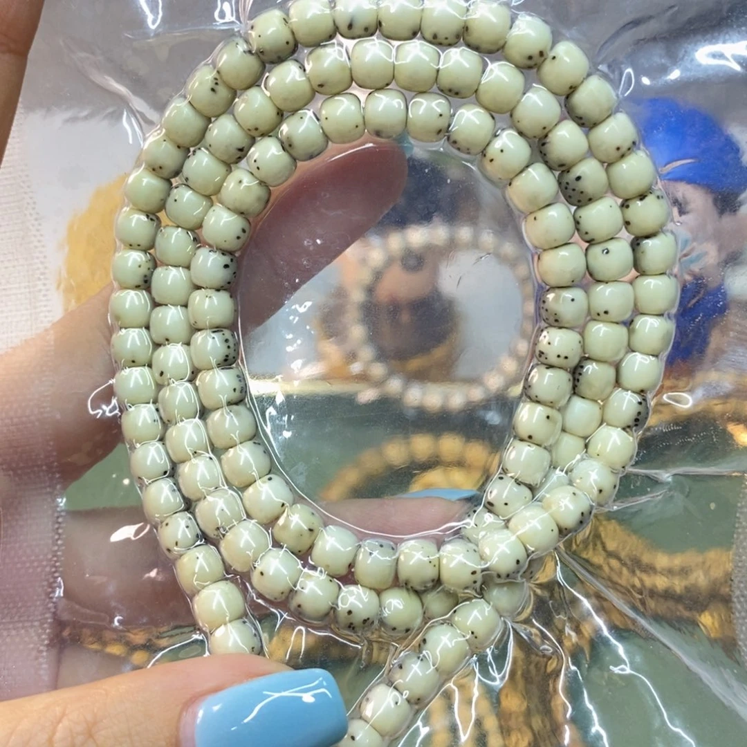 星月菩提手串石玉通体大留白108