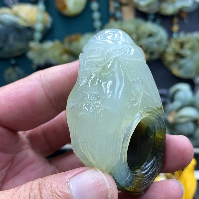 【闪购商品】未镶嵌岫玉把件扳指h