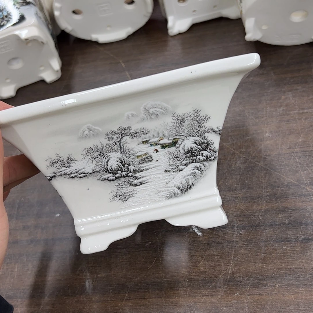 紫砂花盆247号瑕疵19/10cm