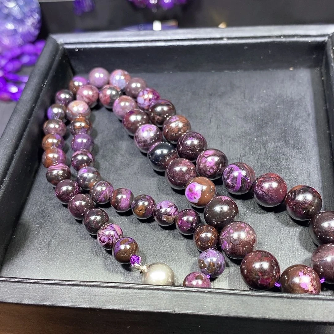 苏纪石（舒俱来）未镶嵌南非舒俱来老油紫塔链