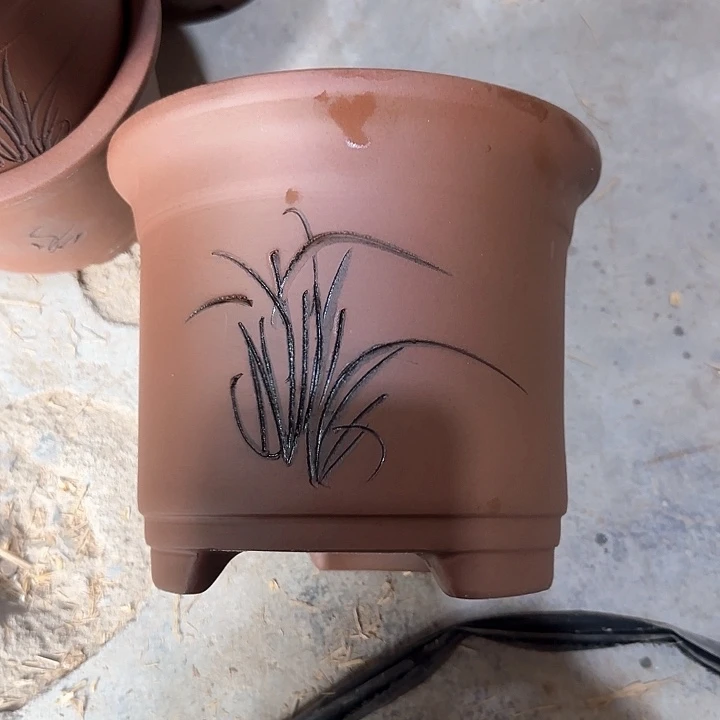 倔***。20×17四只本色花盆专拍