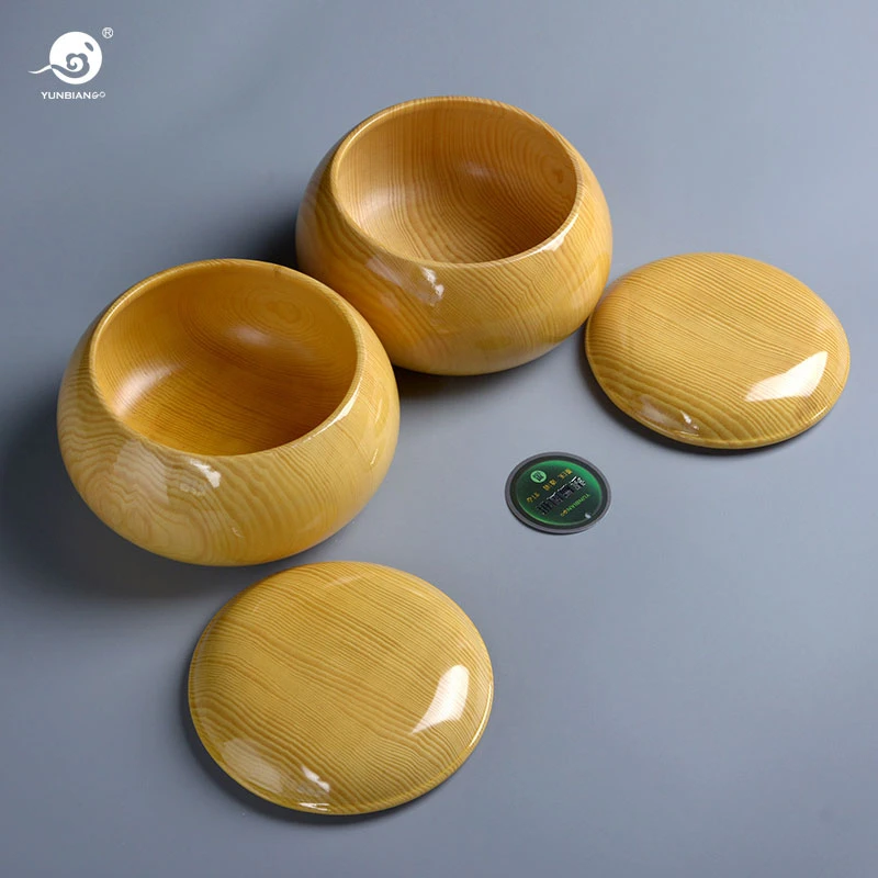 新榧围棋罐 新榧实木天然独木中式日式棋罐成人礼物可装大号围棋