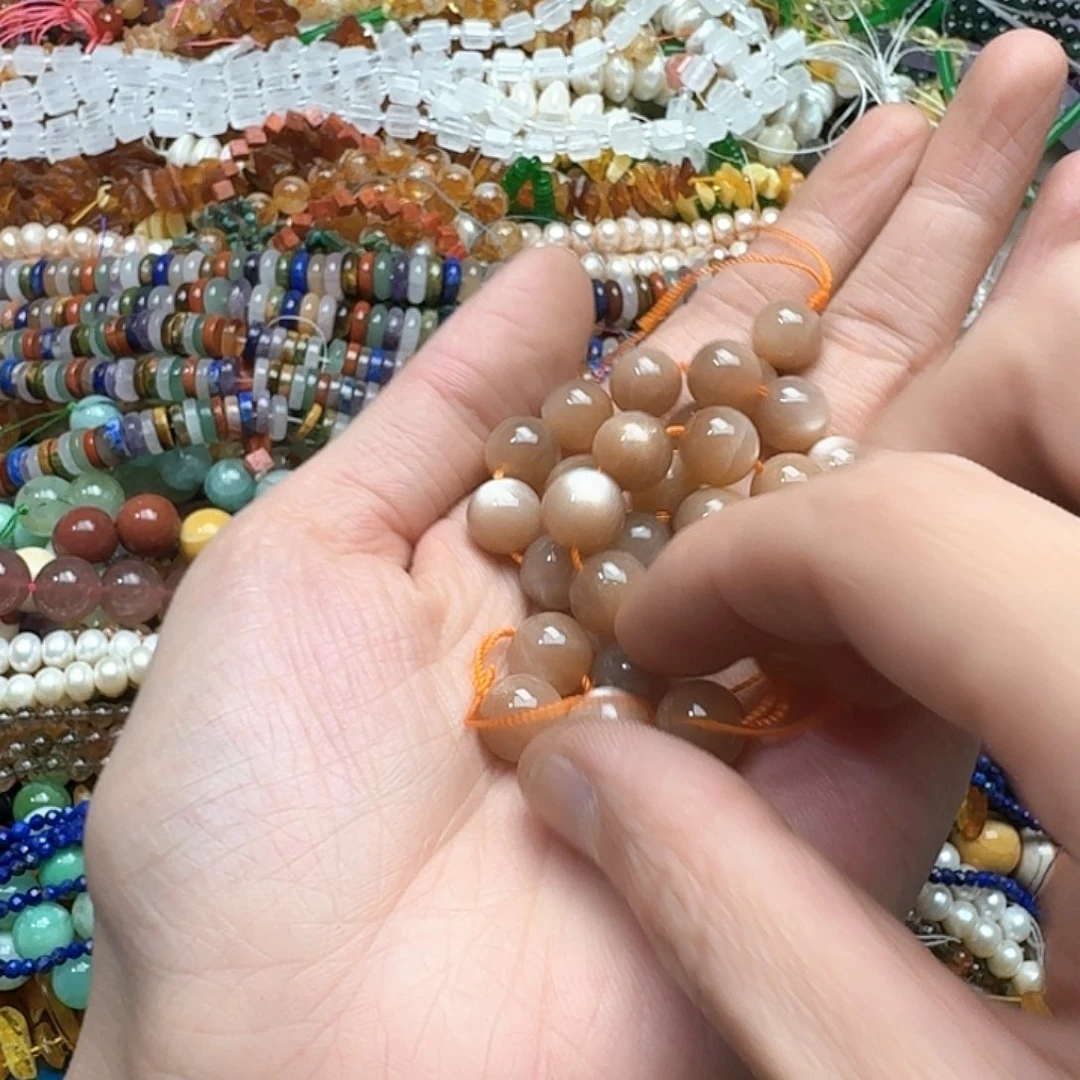 玛瑙/玉髓未镶嵌珠宝半成品2颗10mm金骨干