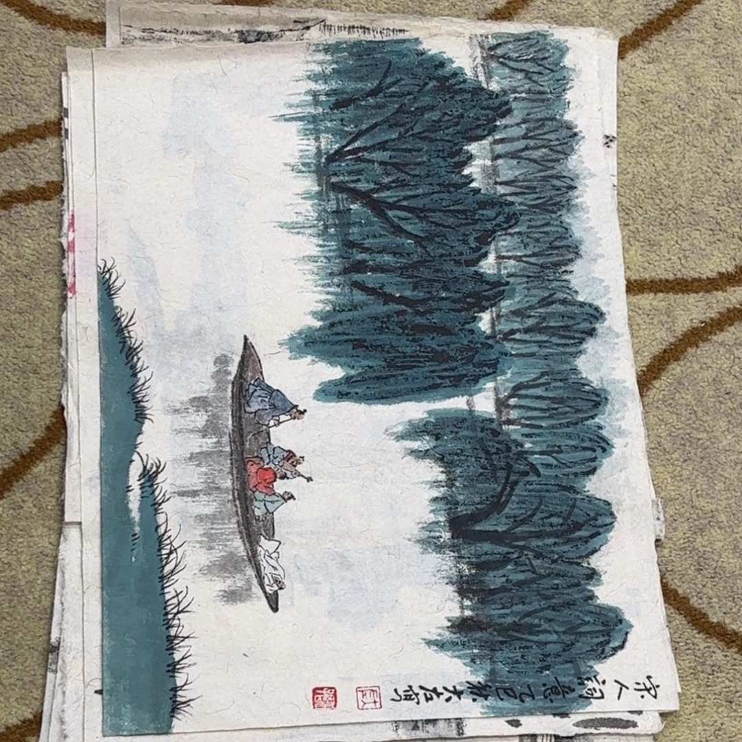 国画大左老师作品刘