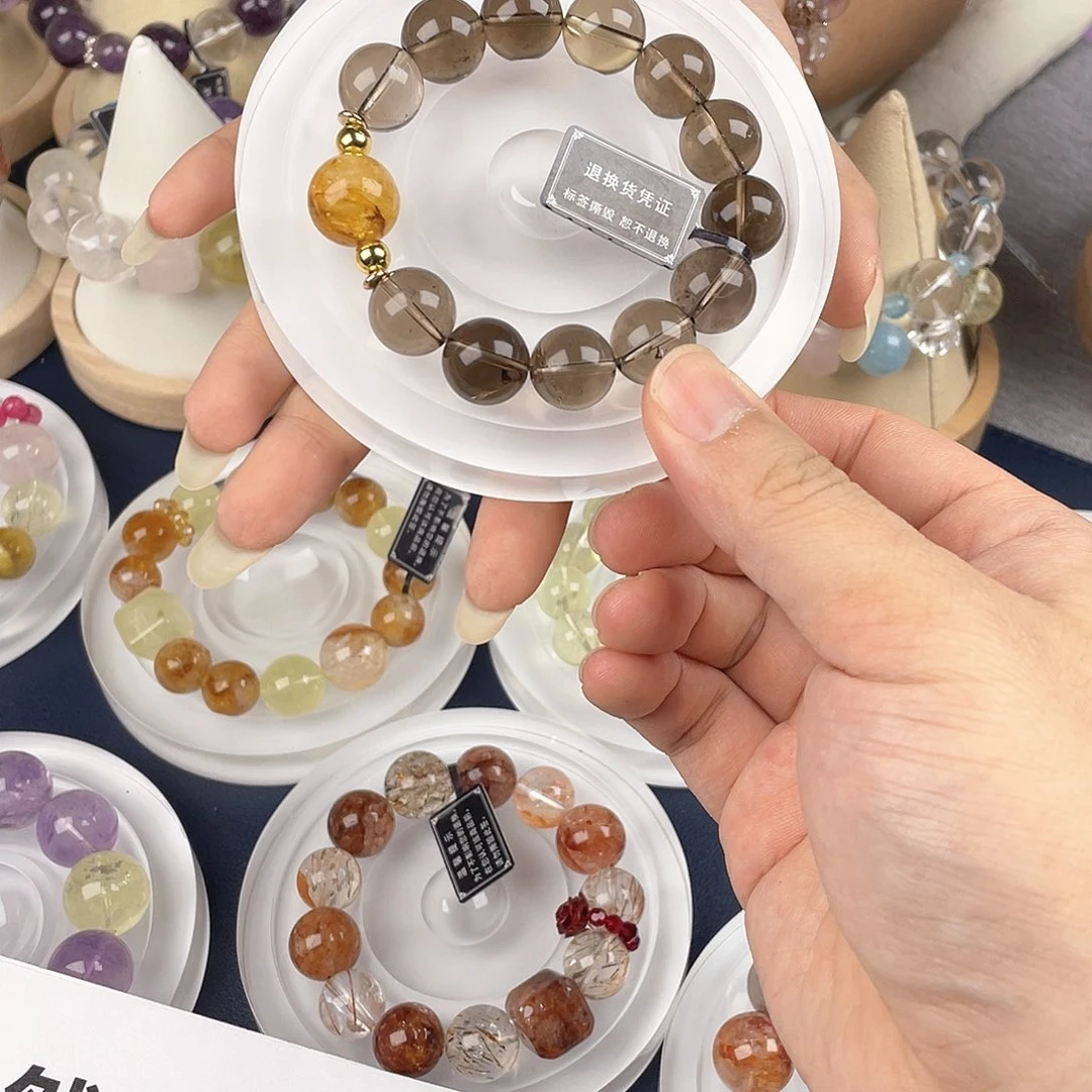 银S925镀金镶嵌手链水晶