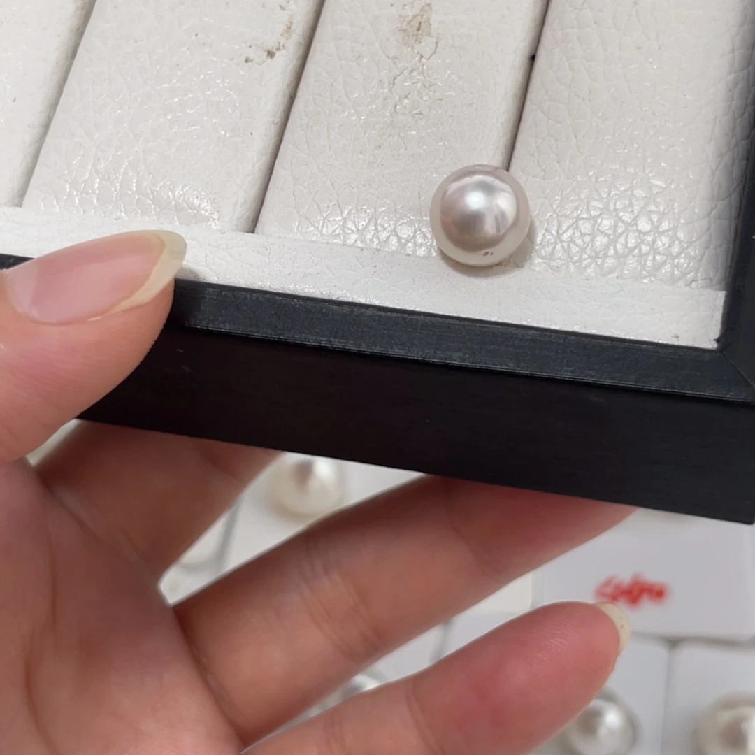 未镶嵌澳白单珠9-10m m海水珍珠