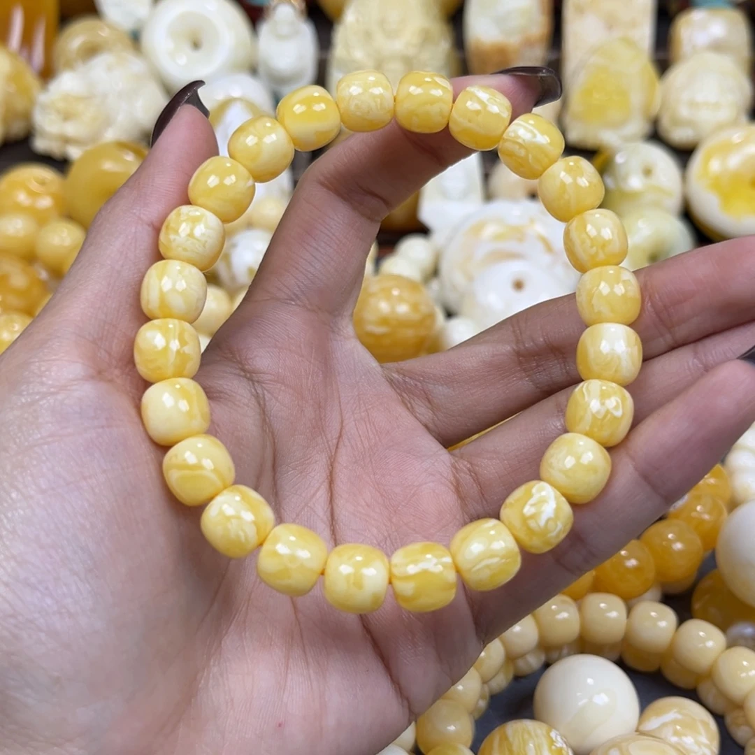 琥珀未镶嵌手串10+