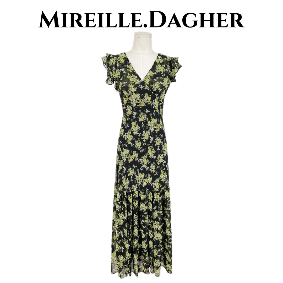 米莱Jiaer/连衣裙轻奢法式花边袖时尚小众炸街高级感女装新款