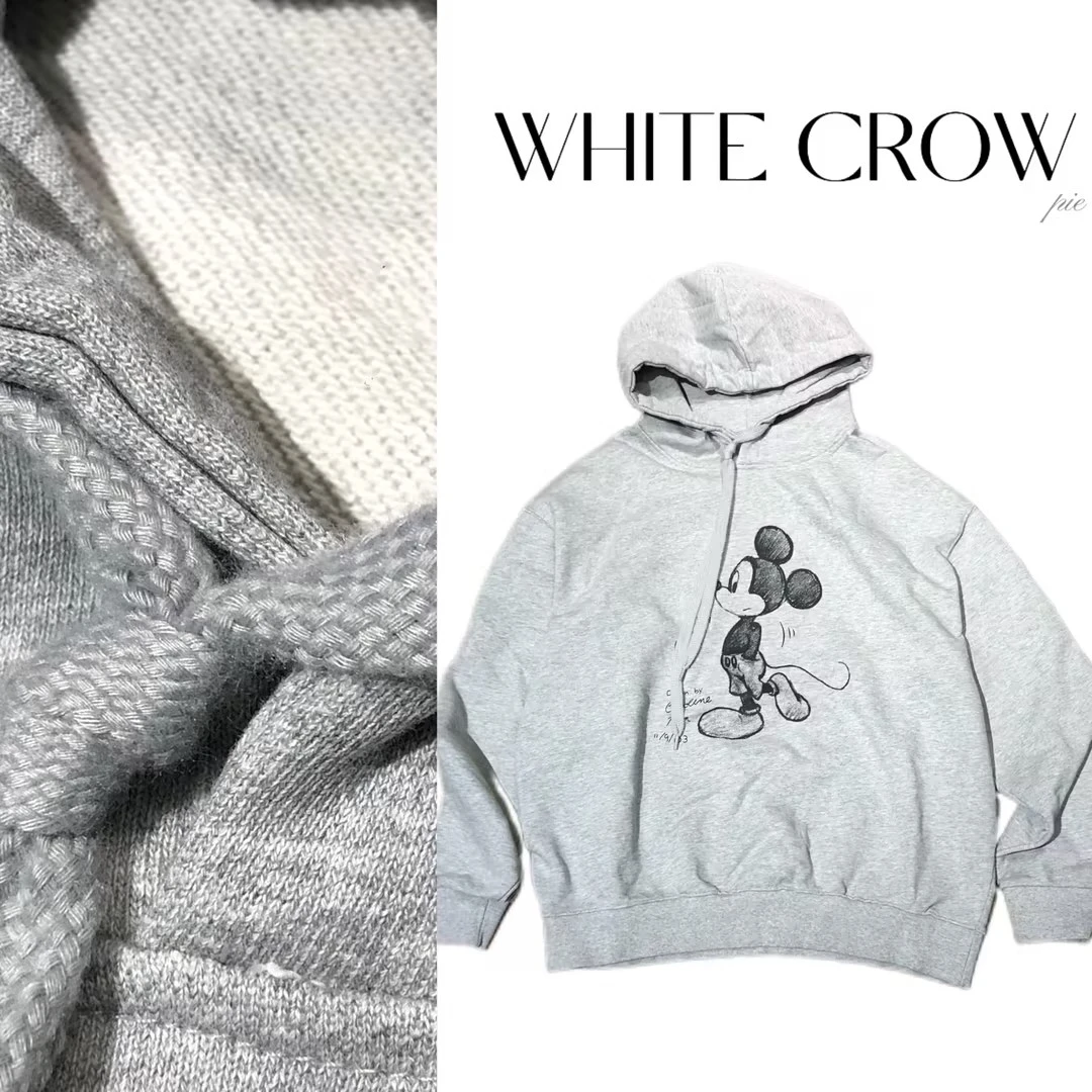 白乌鸦【散步小奇】 小奇连帽卫衣 抽绳百搭宽松7239