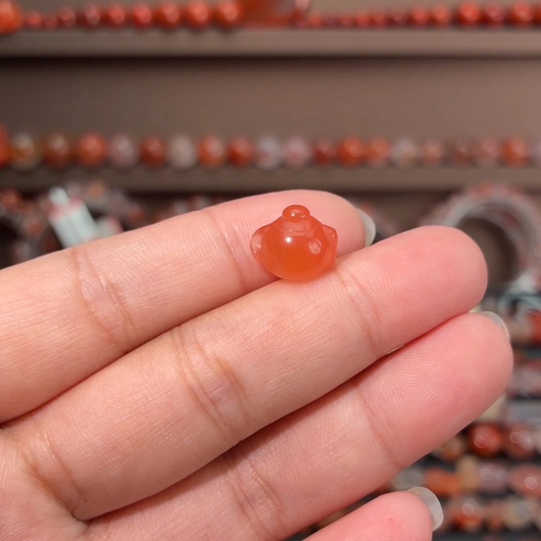 未镶嵌川料南红玛瑙滴溜孔把把壶