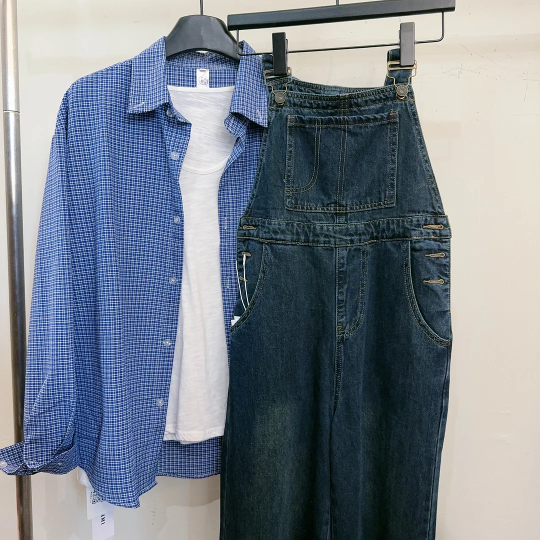 【ARONG阿荣家】背带裤03195-蓝色-SML