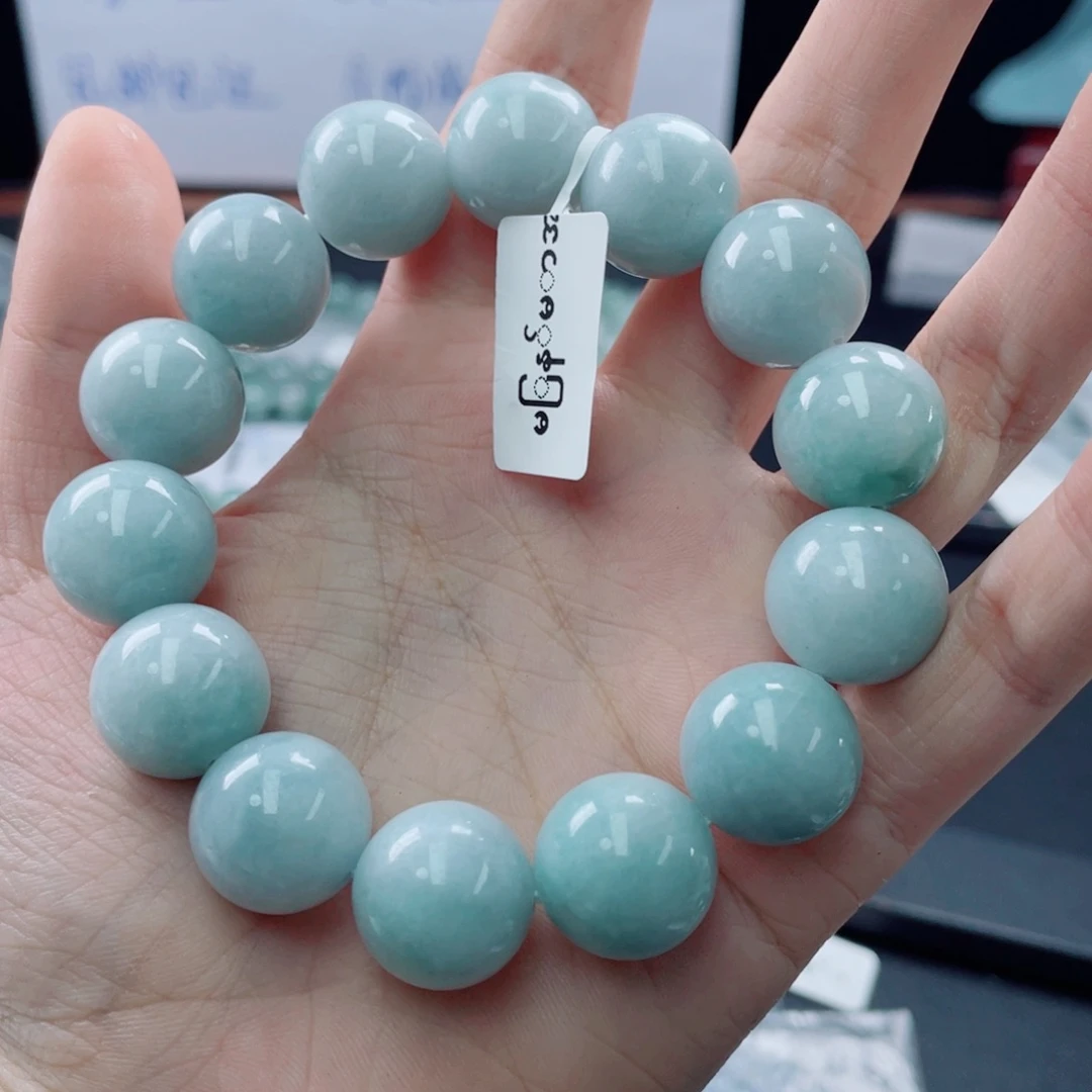 未镶嵌定制翡翠珠串15.9