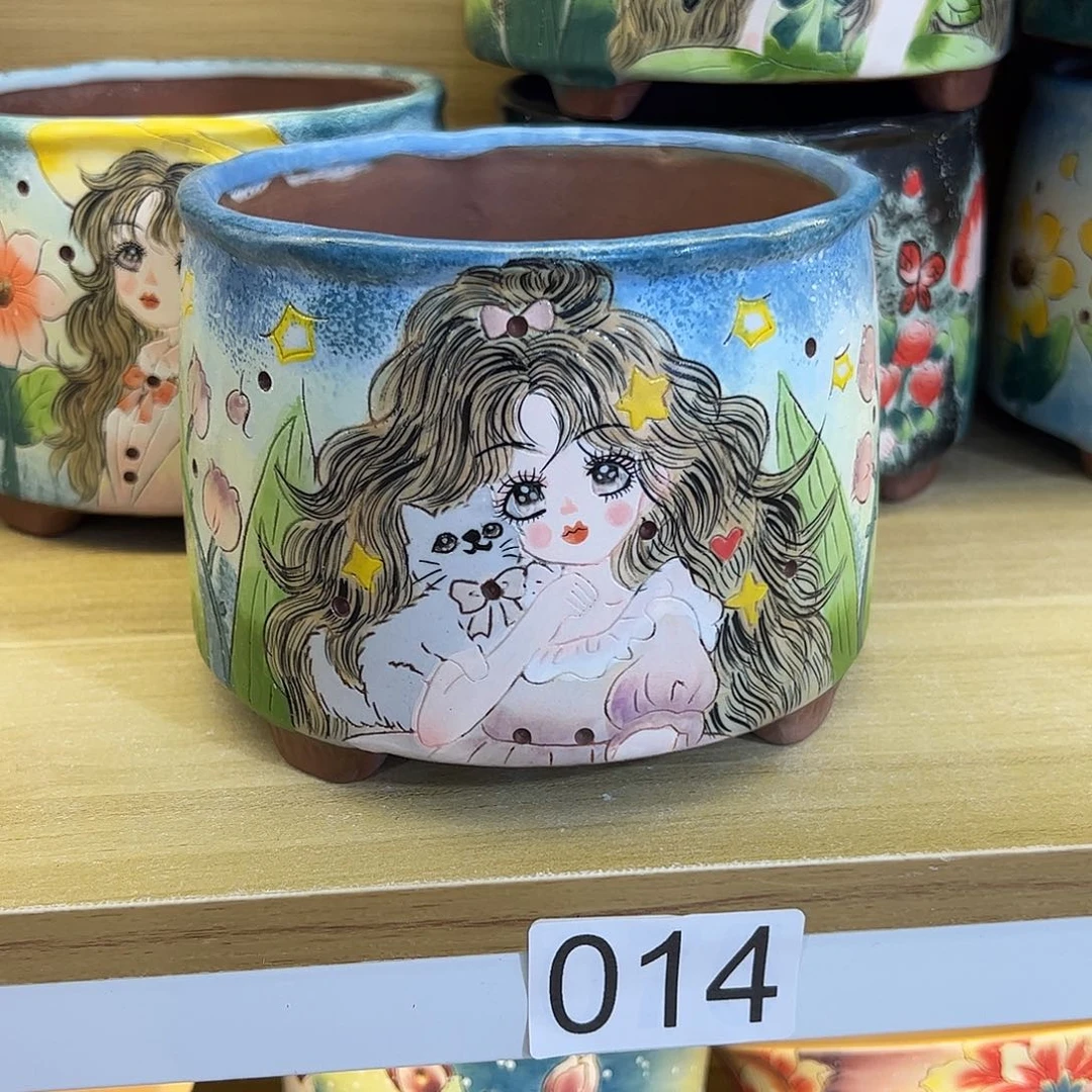 景德镇炫彩手绘口12.5高11