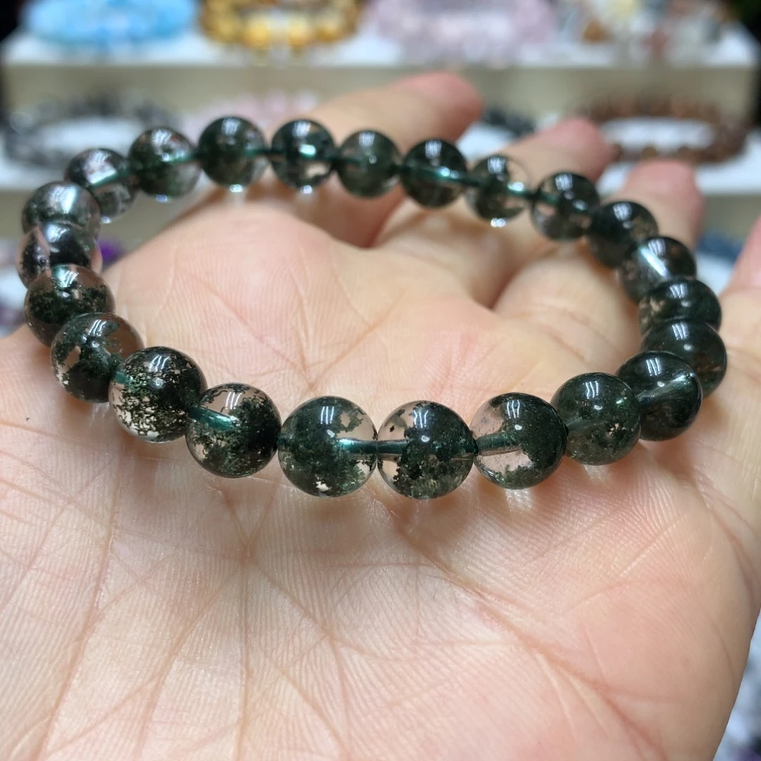 水晶手链未镶嵌天然绿幽灵