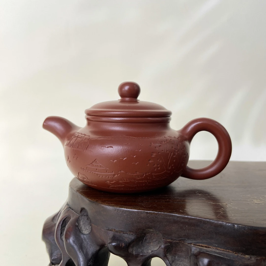 宜兴手工紫砂陶 （王小平）130cc茶壶GS4211-2