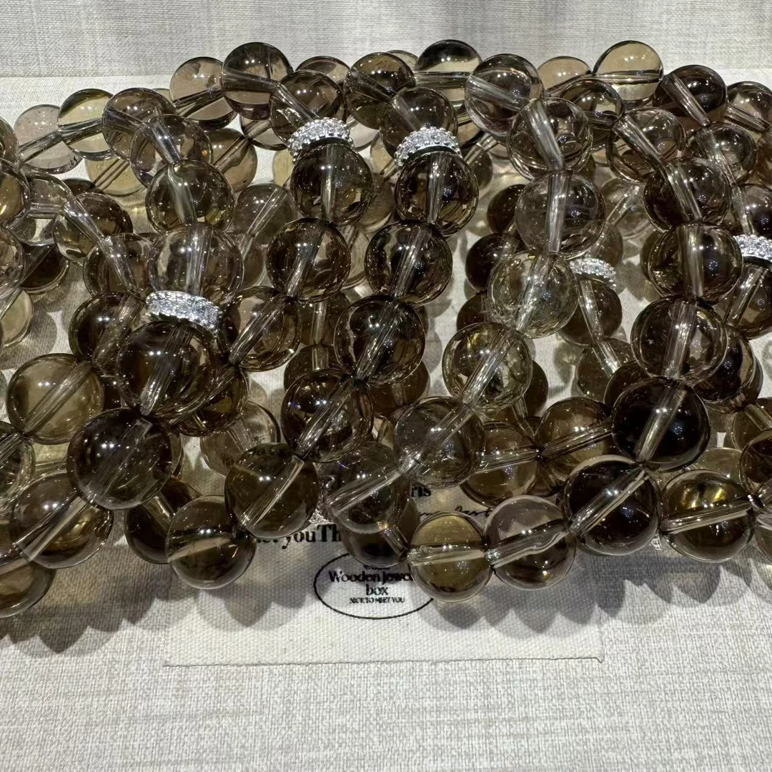 天然茶水晶手串 多样性发一 S86