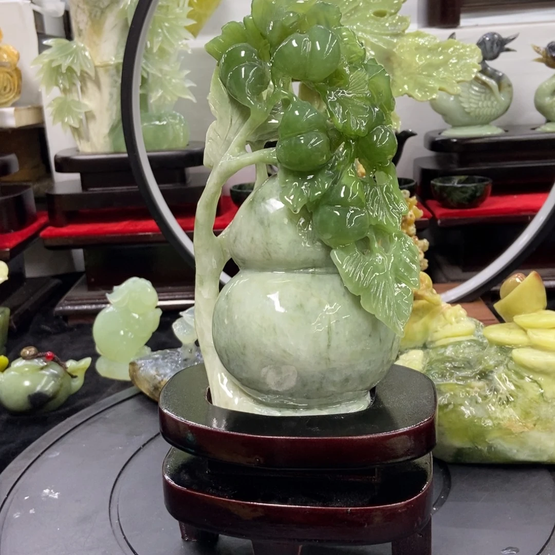 石材天然岫岩玉摆件