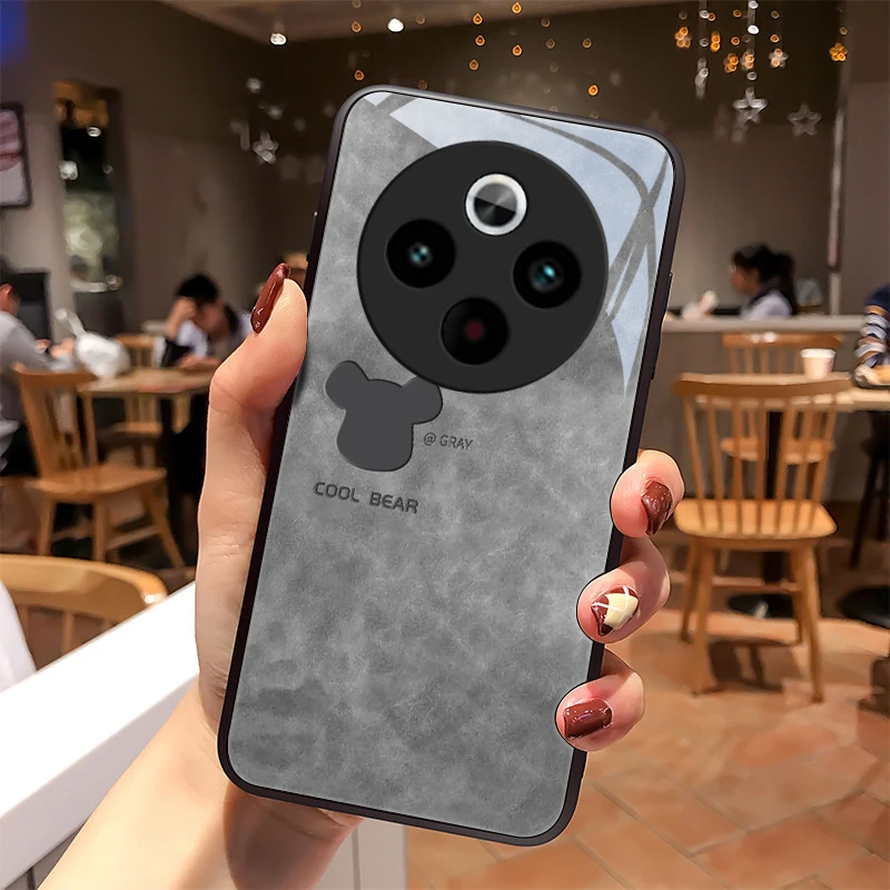 蓝灰熊适用vivoY300Pro+手机壳vivoY300GT玻璃壳壳散热潮牌硅胶全