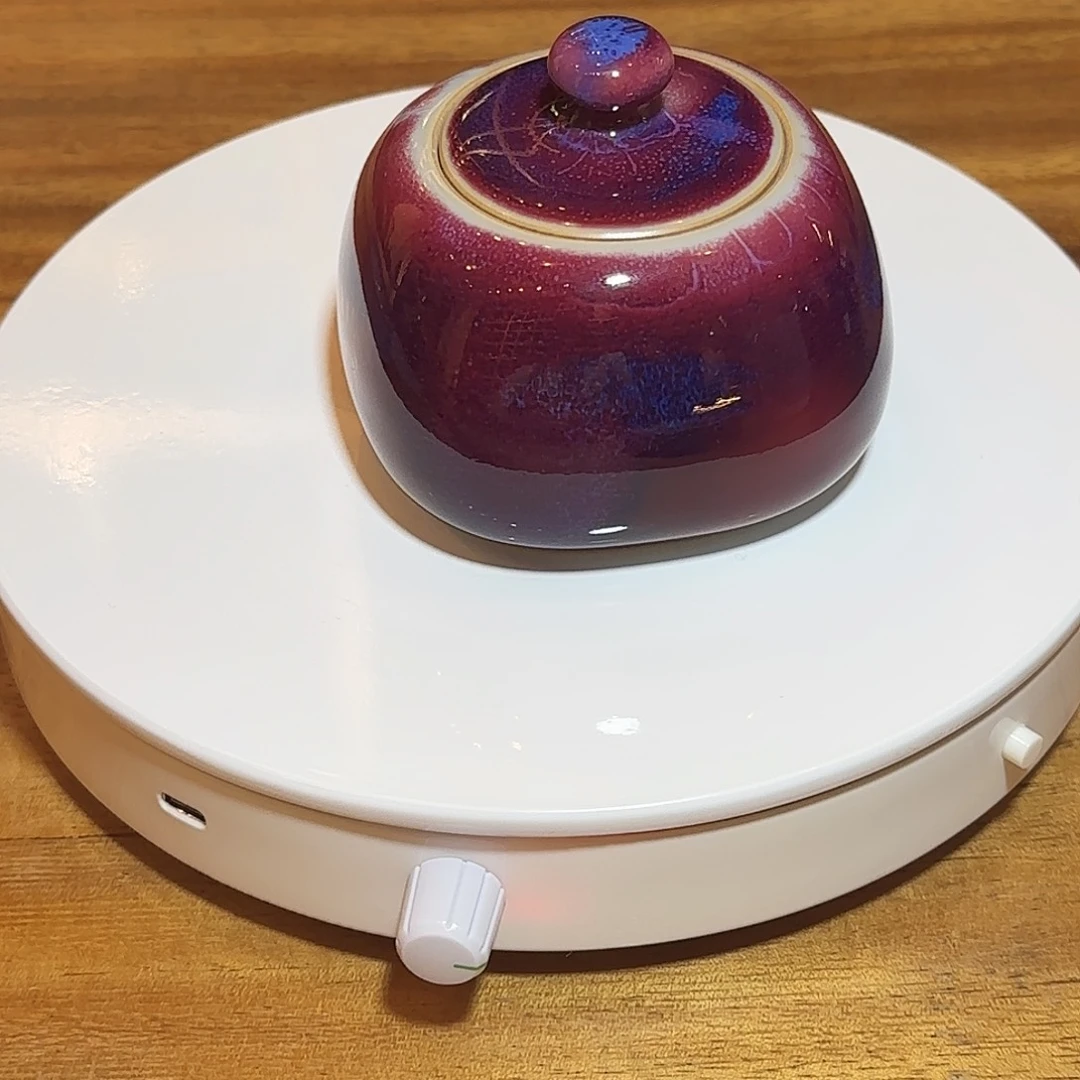 泥塑钧瓷小茶叶罐