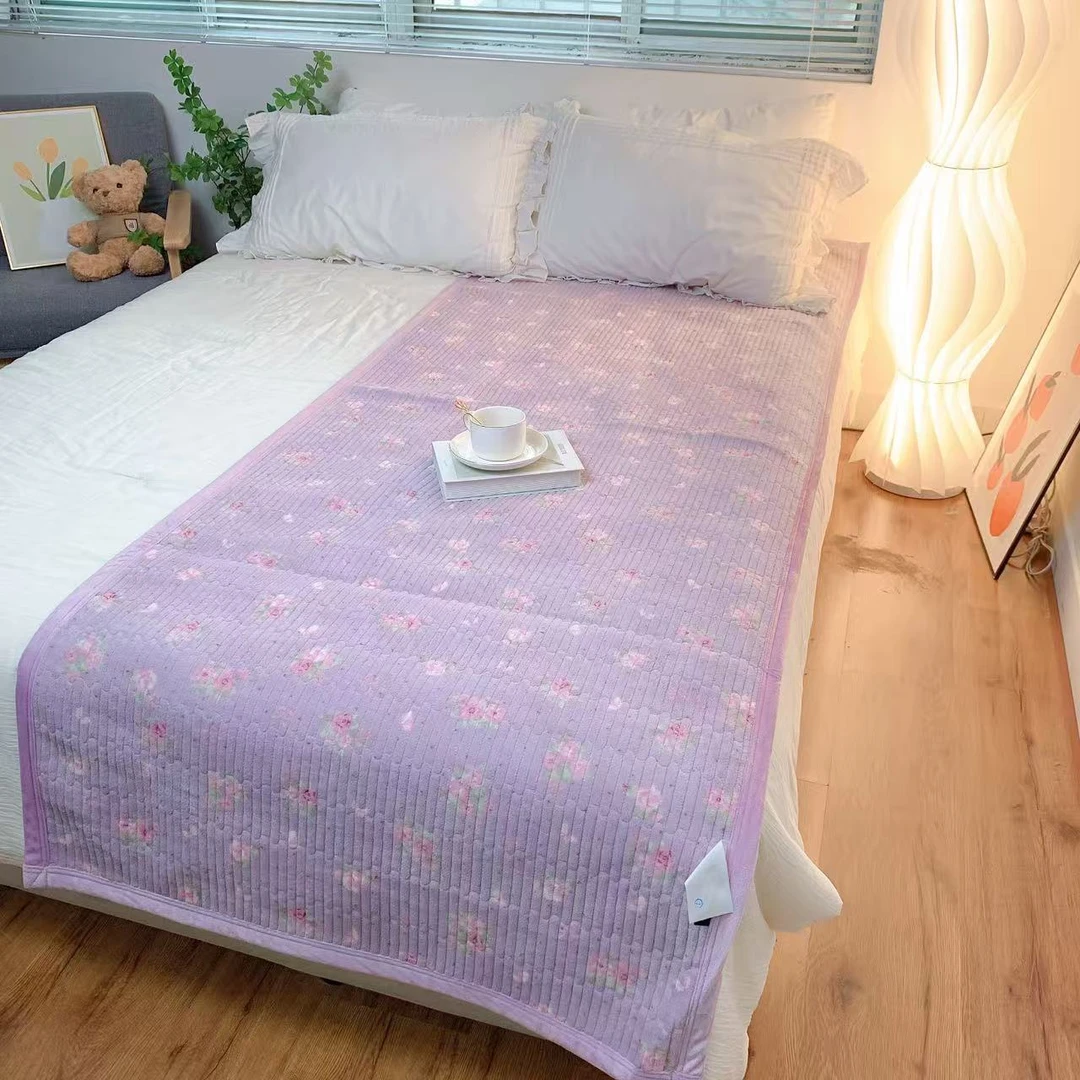【苍兰紫】90X220牛奶绒单人上下铺学生床盖沙发垫床边毯多功能毯