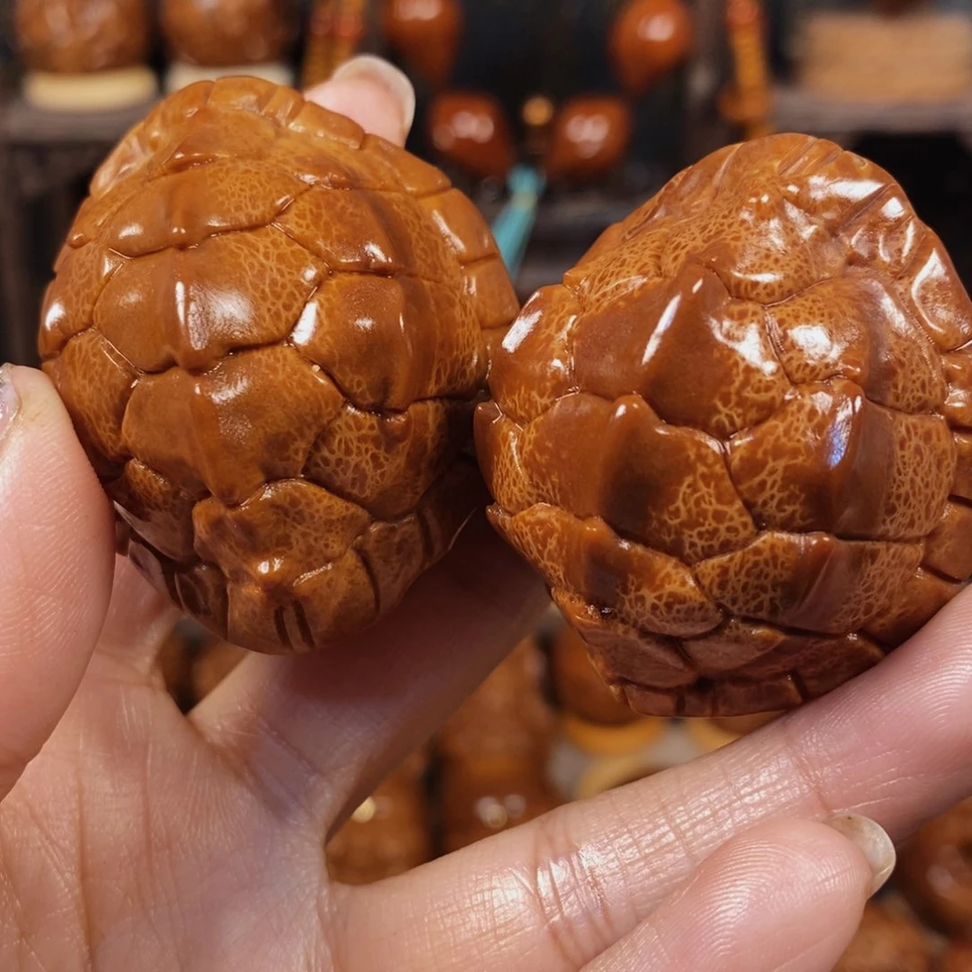 橄榄核吊坠明*明大富甲一对0577