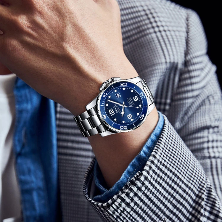 【专柜直发】全新未拆封未使用/康卡斯钢带系列蓝盘腕表-DM