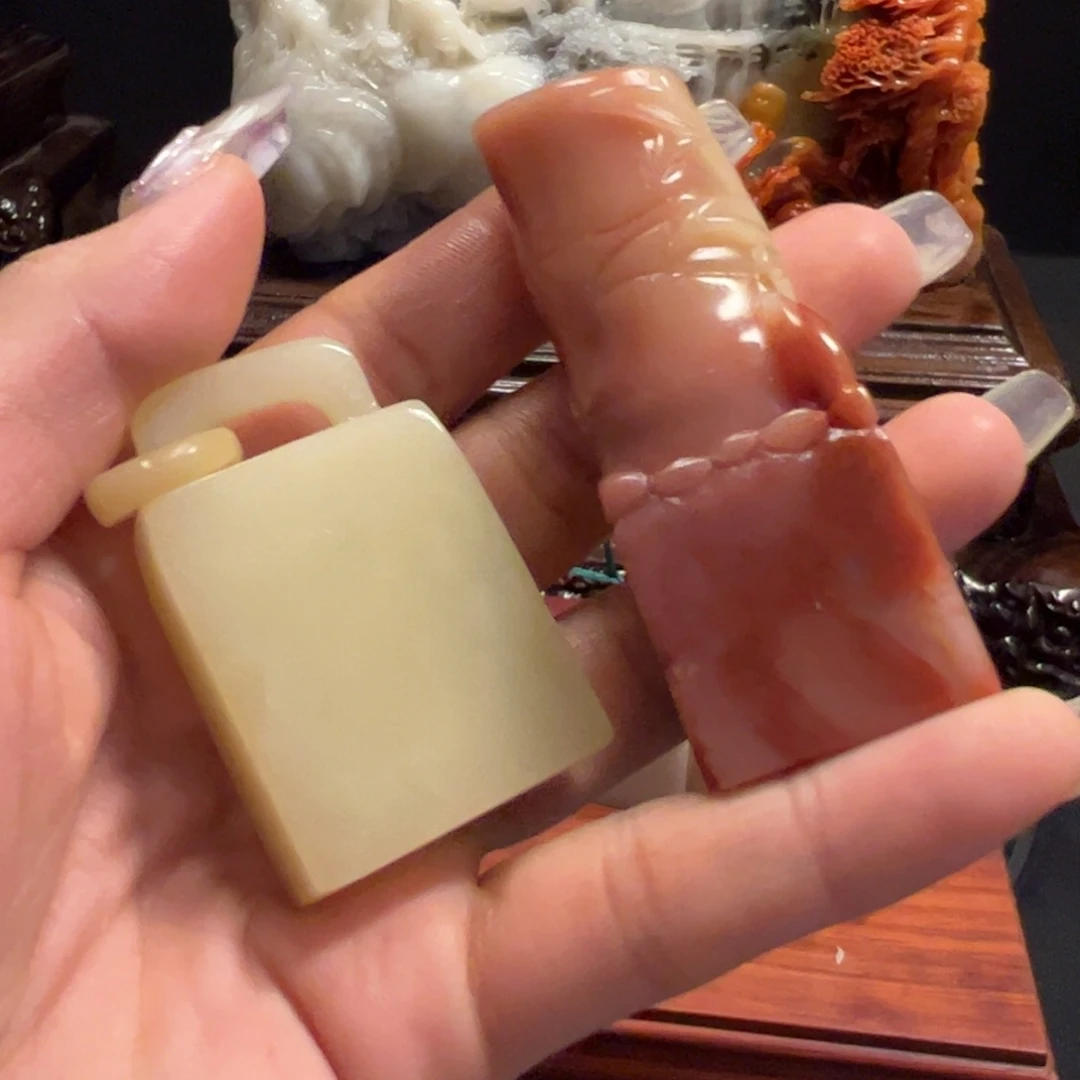 青***白寿山石雕刻印章11寿山石雕刻