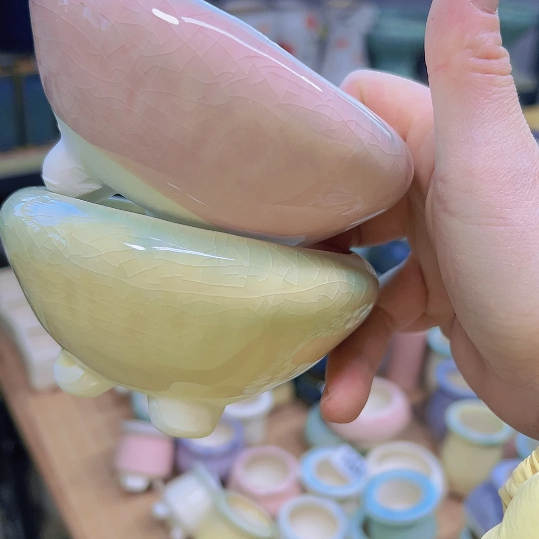 红陶陶瓷花盆当场满12包邮