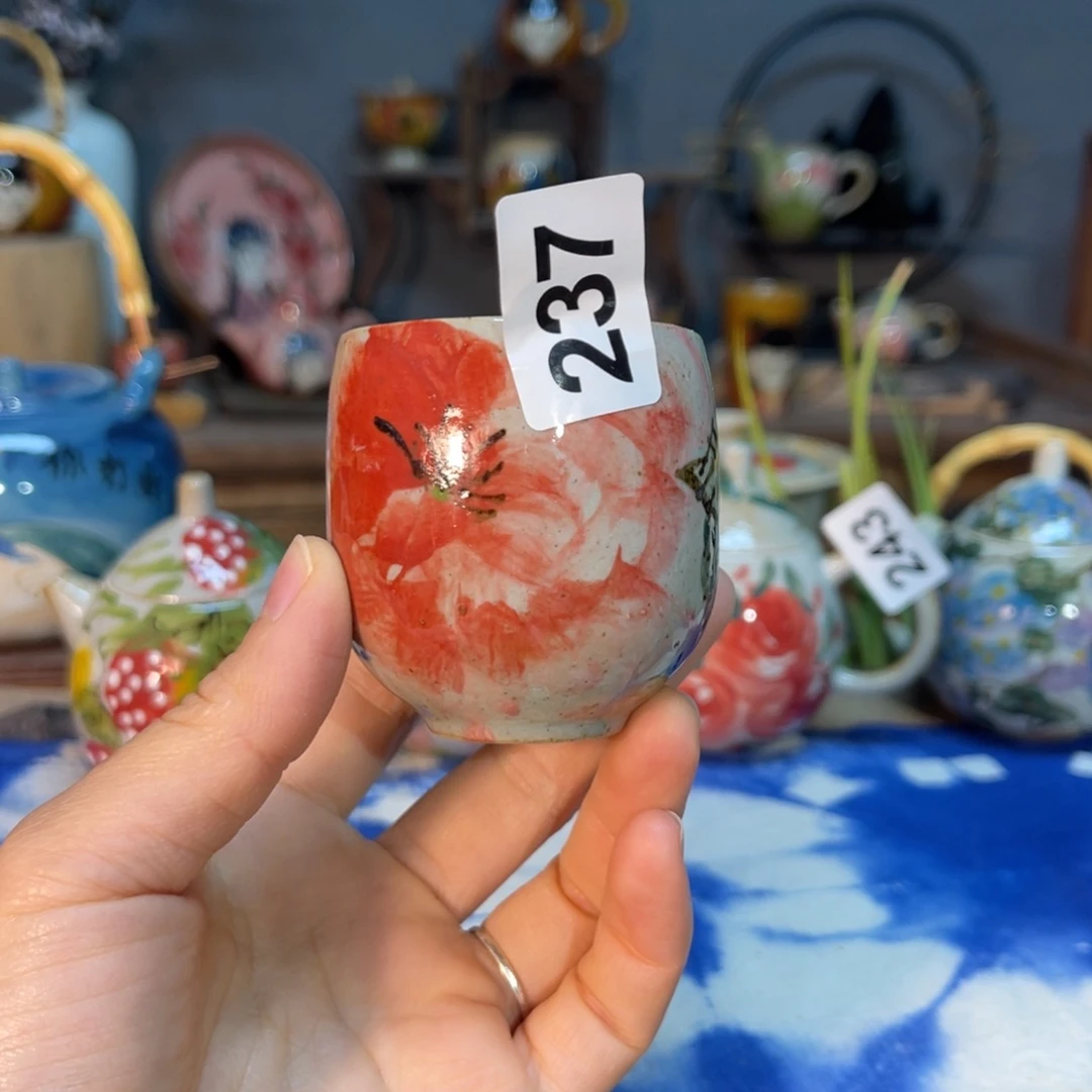 杯素浅陶瓷手工手绘