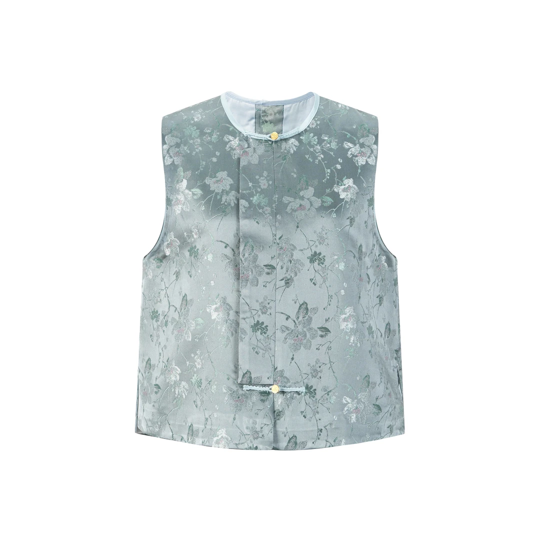 【奕卿】春季上新复古桑蚕丝马夹优雅通勤时尚百搭新款