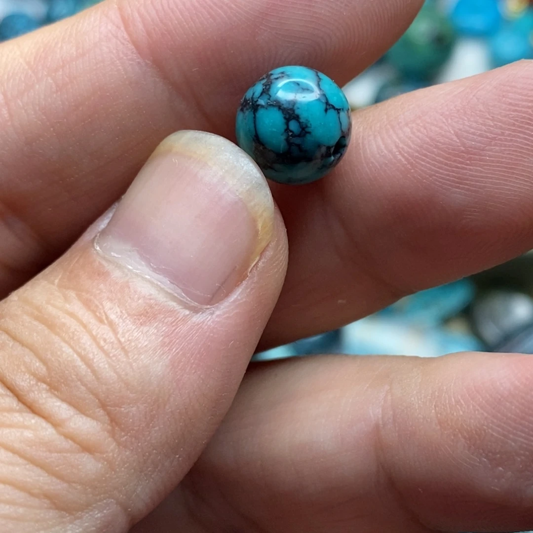 无非金属特色乌蓝花圆珠