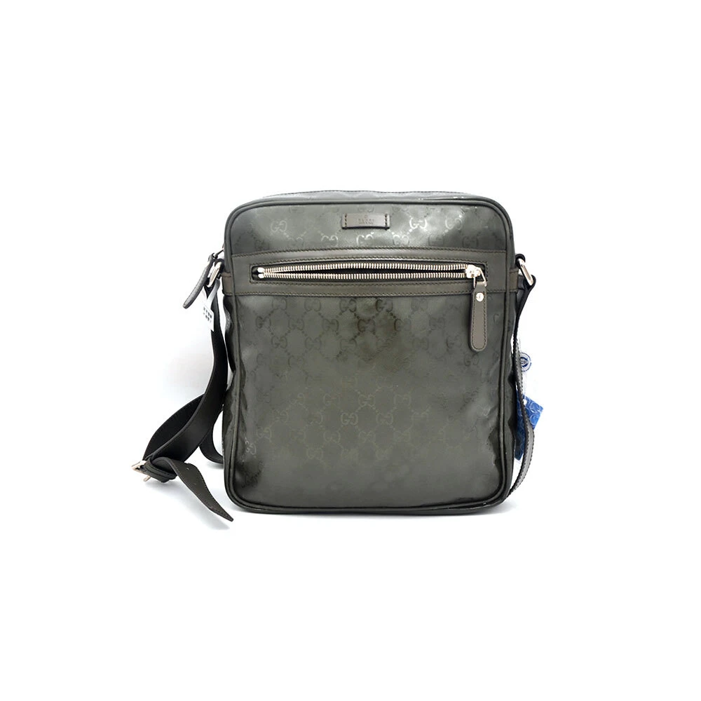 95新 GUCCI/古驰 97新橄榄绿水晶皮系列单肩斜包26*28/42610