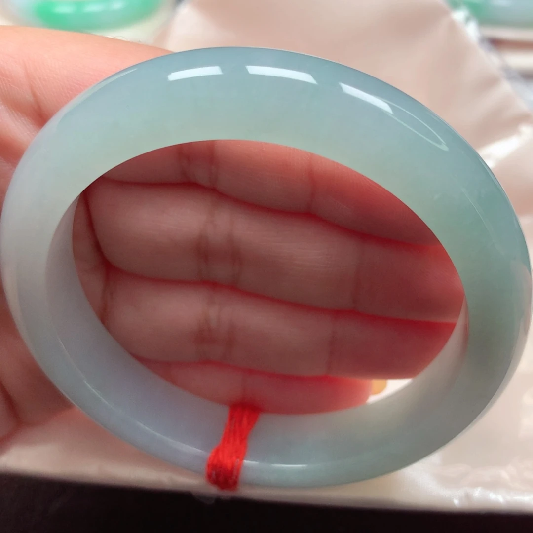 翡翠未镶嵌手镯6冰胶蓝果冻胶