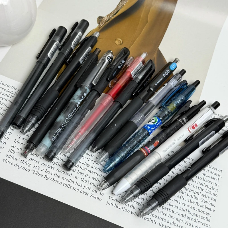 【进口全家桶】15支斑马百乐樱宫各大品牌刷题笔14黑1红0.5mm