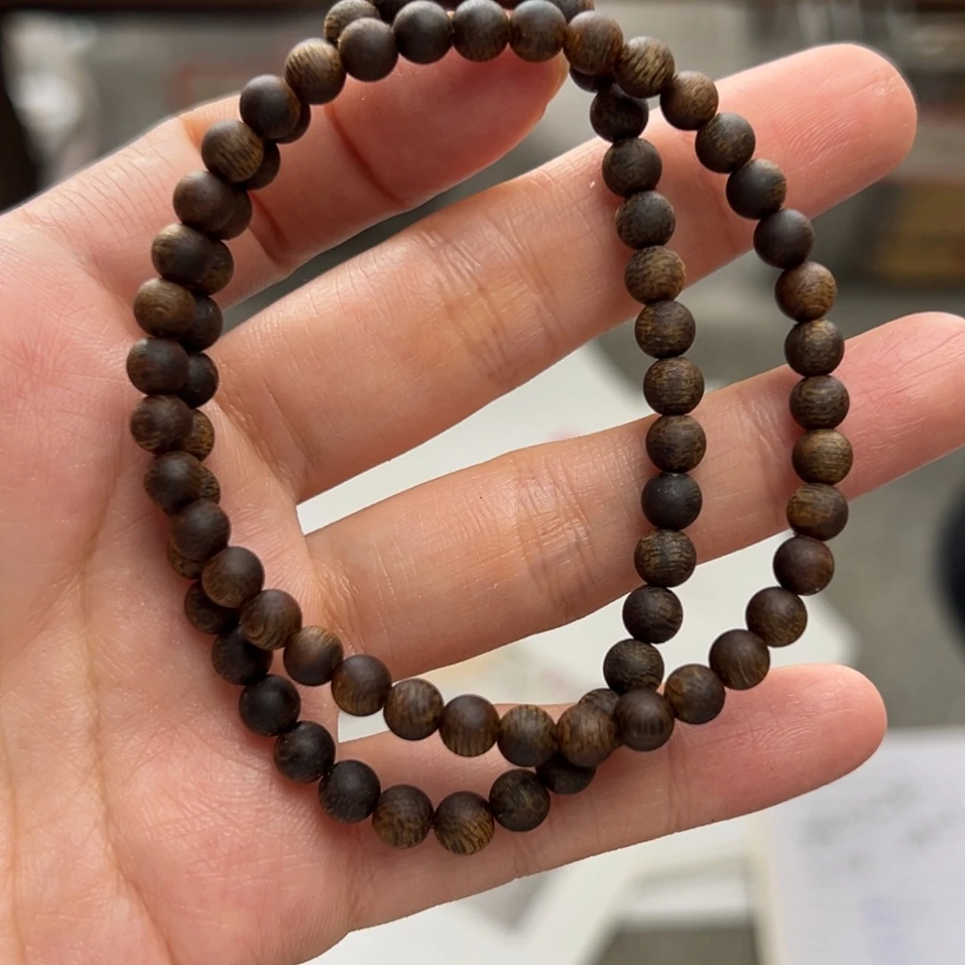 沉香碎屑沉香A099原材料（05圆珠沉水单圈多样性发一