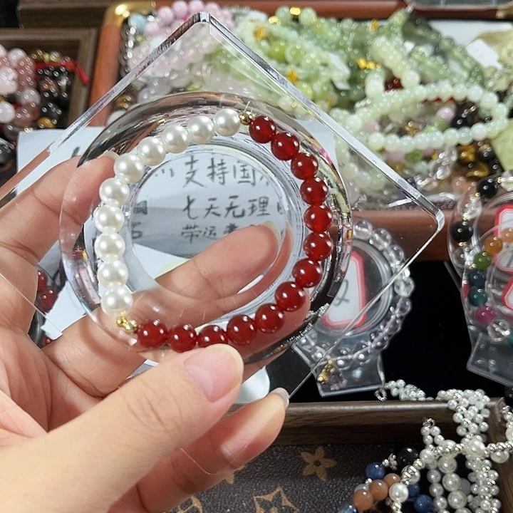 水晶合金手链红玛瑙